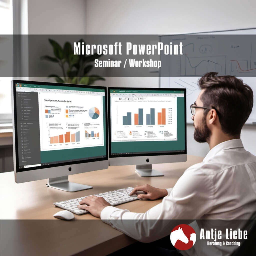 Seminare & Workshops | Antje Liebe | Fortbildungen, Weiterbildungen, Workshops, Seminare, Beratungen, Coachings Seminar / Training Microsoft PowerPoint Fortgeschrittene: Meisterhafte Präsentatio- nen erstellen – Der Fortgeschrittenenkurs für kreative Profis | Antje Liebe - Beratung & Coaching